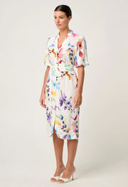 OnceWas II GAIA Lace Trim Spliced Dress - Plume Blossom