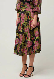 Oncewas II ESTRELLA Stitch Detail Skirt- winter granadilla