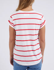 Foxwood II MANLY Stripe Tee - red