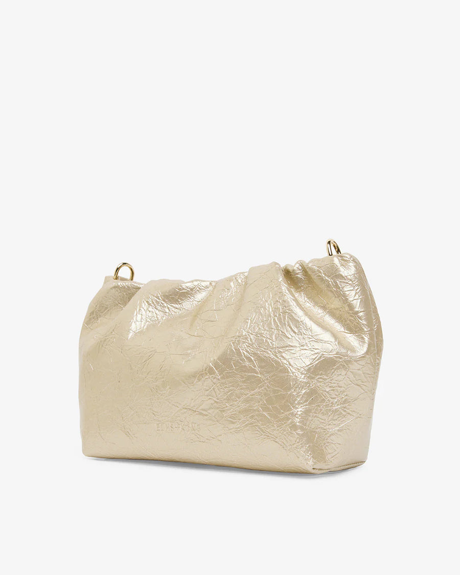 Elms & King II MONTY Crossbody bag - Light Gold Crinkle