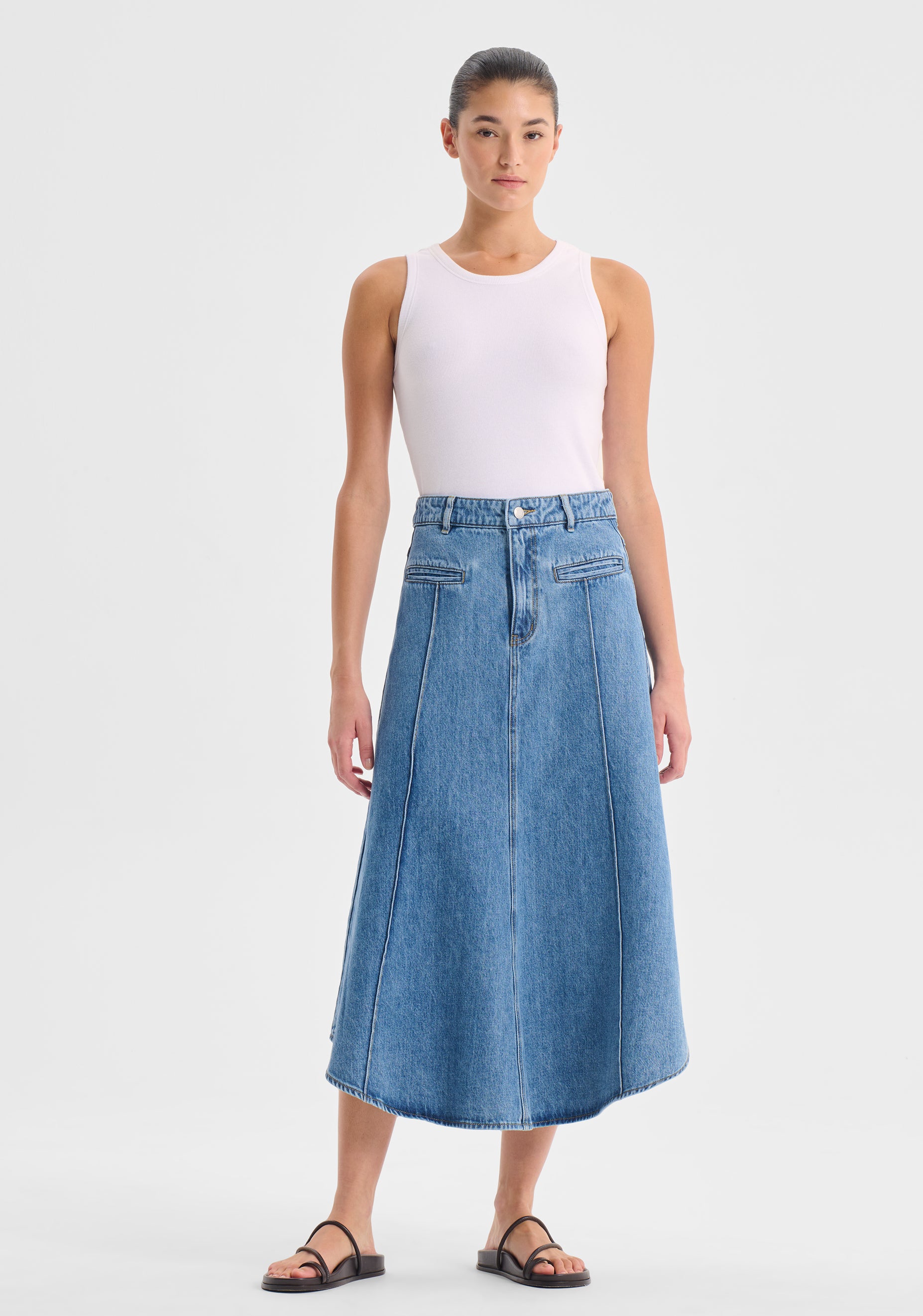 Morrison II JACQUE Denim Skirt - Light blue