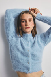 World Of Nomads II BELLA Cashmere Cardigan - Sky