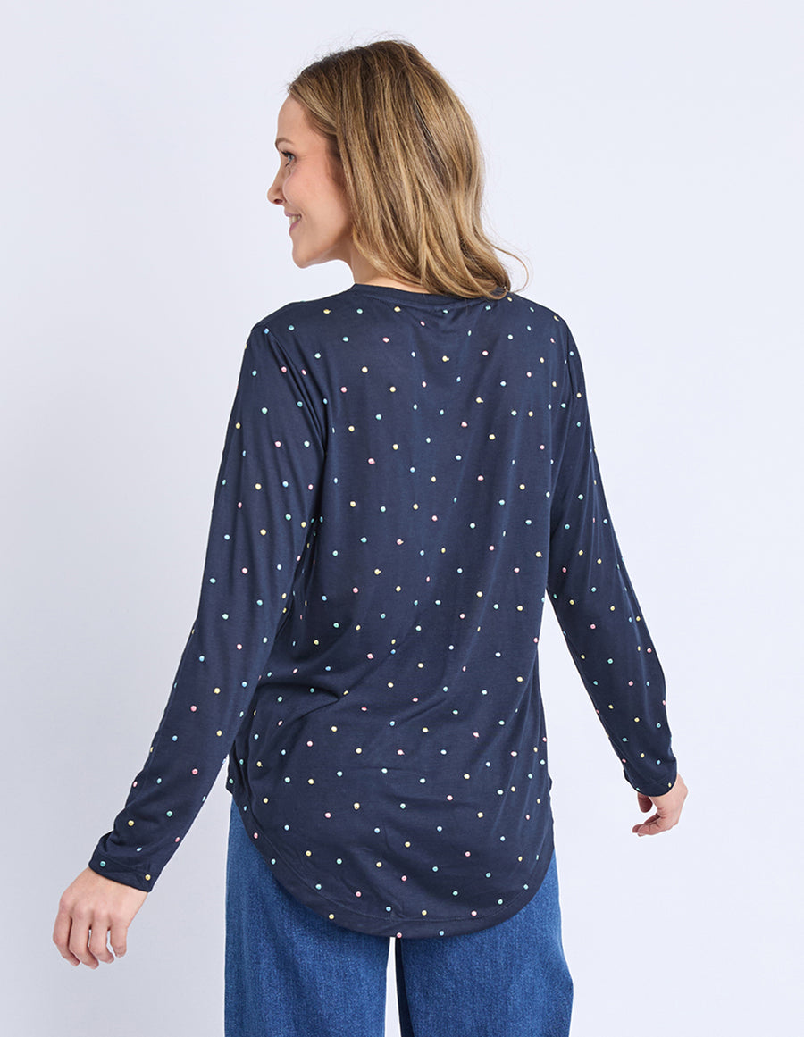 ELM Lifestyle II KAJA LONG SLEEVE TEE - Navy