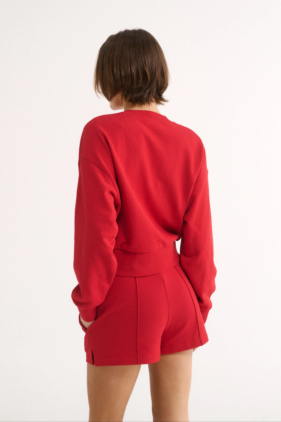 PRIMI II CHARLOTTE V NECK JUMPER - Red