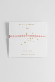 Estella Bartlett II Amelia Bracelet silver plated - Coral Agate
