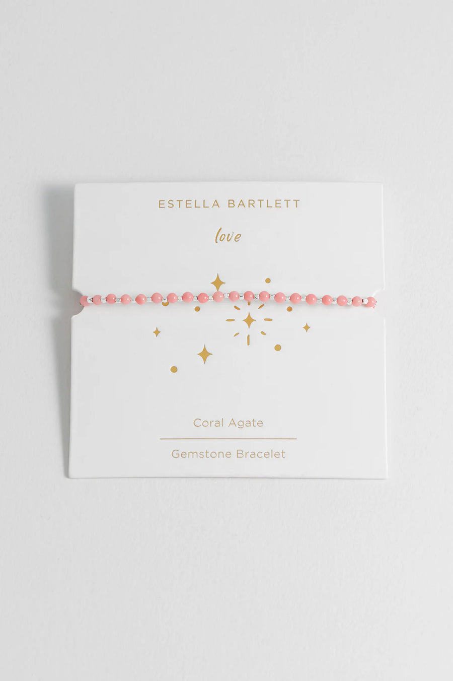 Estella Bartlett II Amelia Bracelet silver plated - Coral Agate