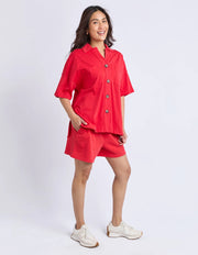 FOXWOOD II POP-Over Shirt - Red