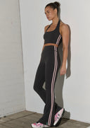 Vibration Flares - Grey/Pink Stripes