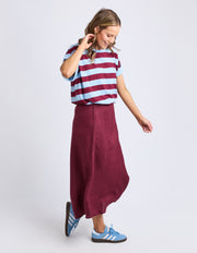 Elm Lifestyle II M KINLEY Stripe Tee - plum & blue