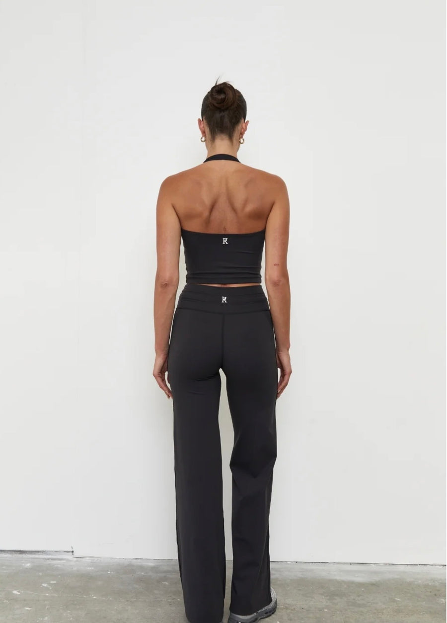 Pinky & Kamal II STRAIGHT Leg Tie Up Pant - black