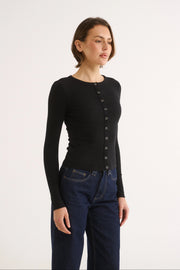 Primi II CATERINA SNAP Button Top - black