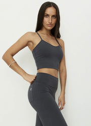 PINKY & KAMAL II FLOW Crop Top - slate