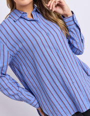 Foxwood II ALBA Stripe Shirt - c-blue