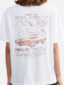 Luna Oversized Tee Racer - White