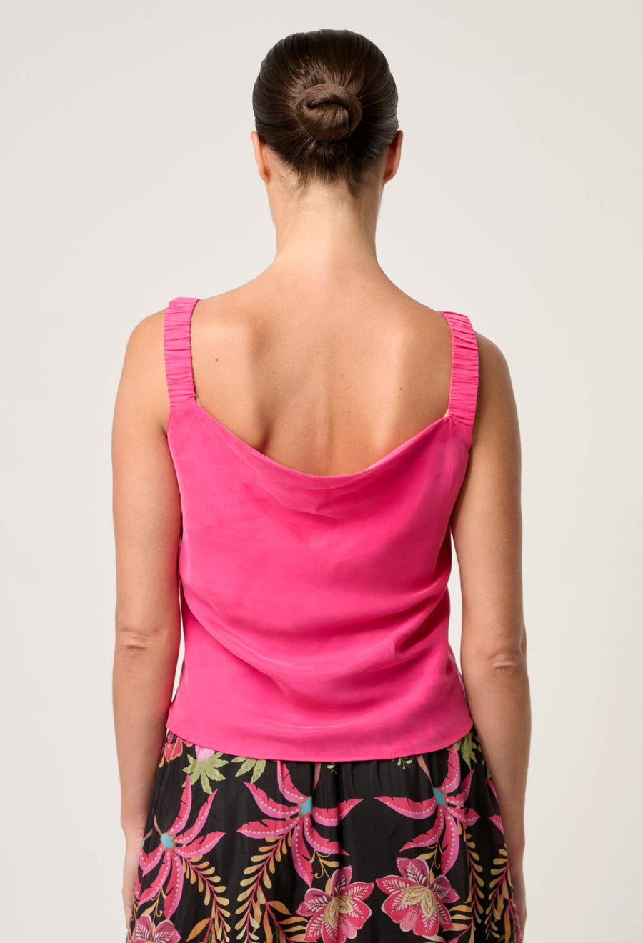 OnceWas II DELRAY Reversible Cupro Cami - Celosia Pink