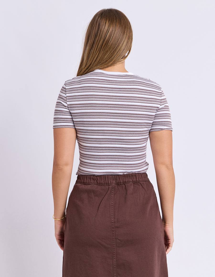 Foxwood II LEONA RIB TOP - Chocolate