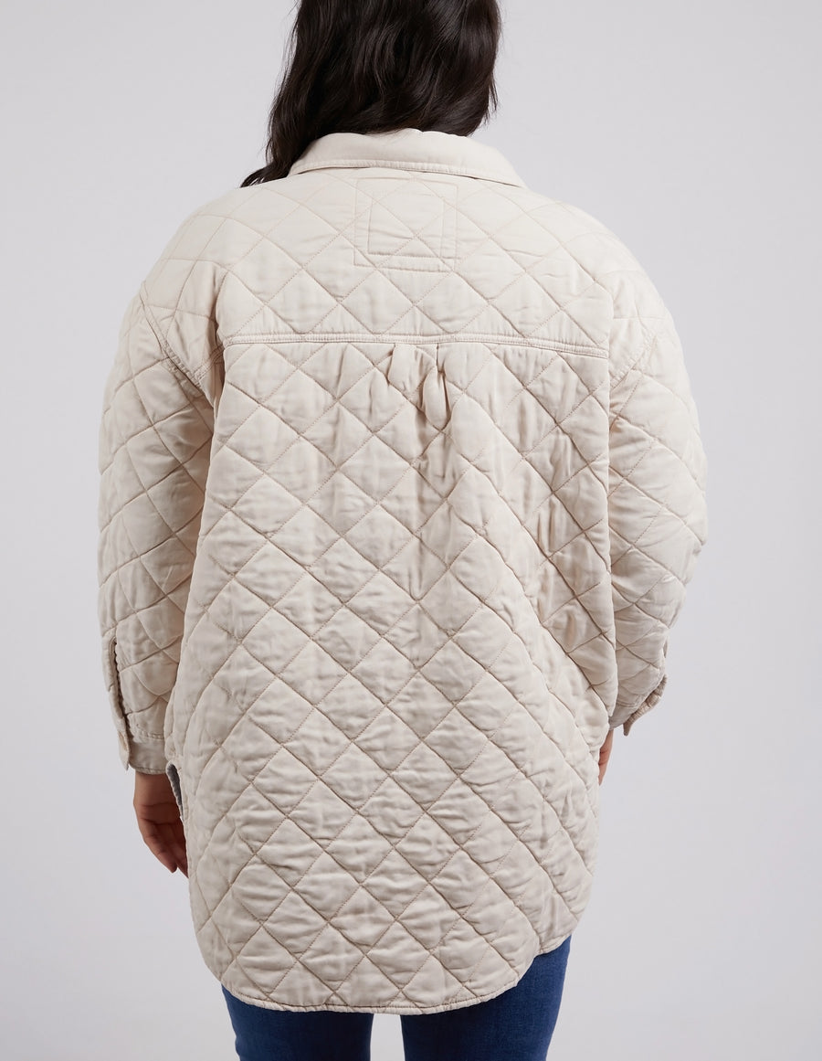 Elm Lifestyle II KATIE Quilted Shacket - oat