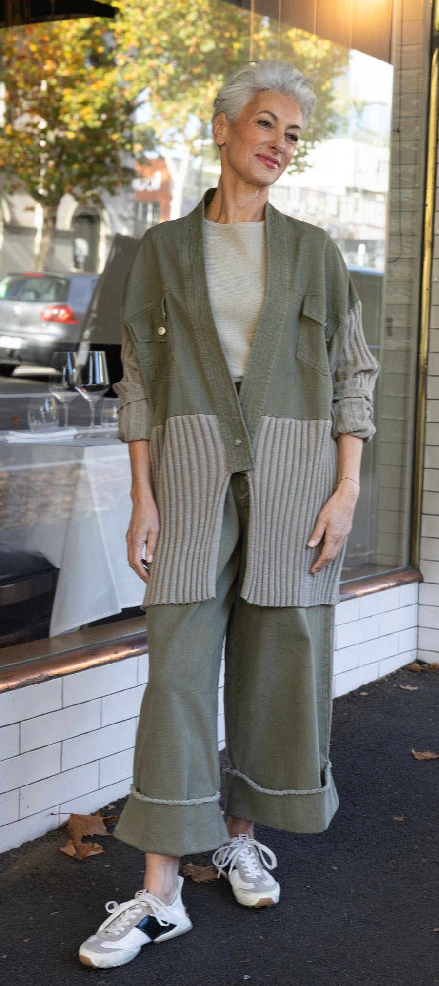 Maud Dainty II CARPER KNIT JACKET  - Safari