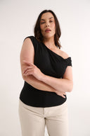 Valentina Off Shoulder Top - Black