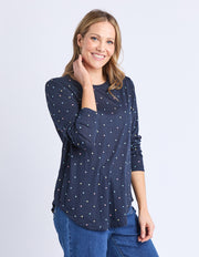 ELM Lifestyle II KAJA LONG SLEEVE TEE - Navy
