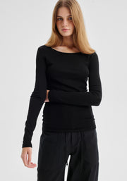 Morrison II MORRI Merino Round Neck - black