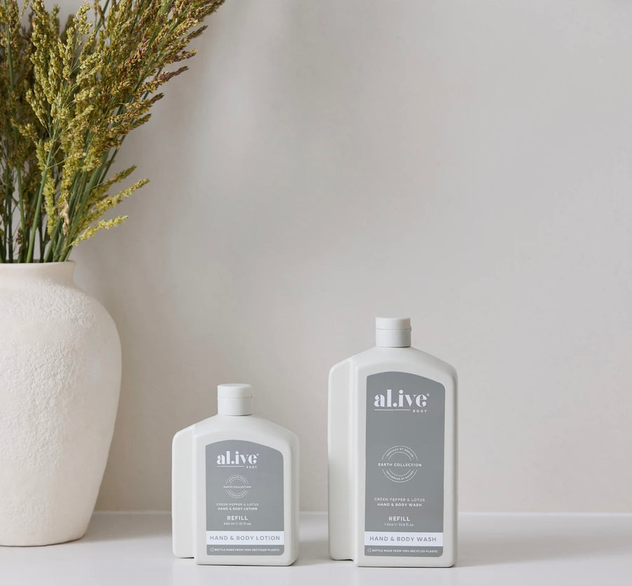 Al.ive II 1 Litre REFILL Hand & Body Wash - Green Pepper & Lotus