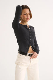 Primi II CATERINA SNAP Button Top - charcoal marle