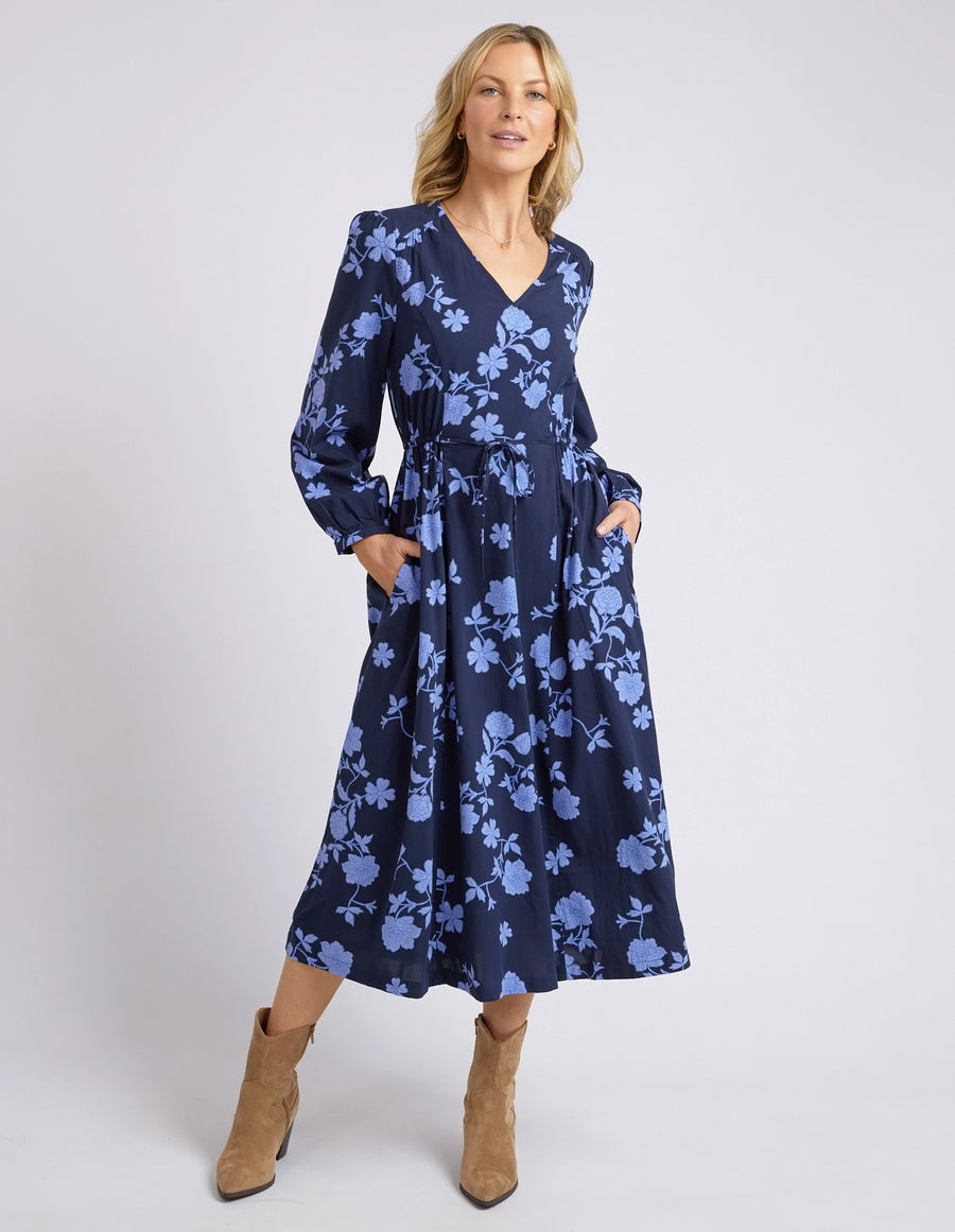 Elm II KACEY Floral Dress - navy print