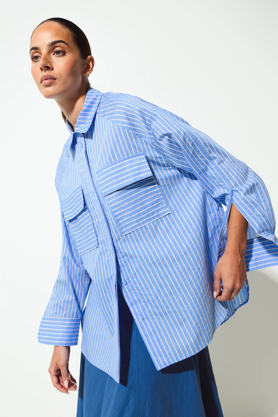 Lounge The Label II SHIRT FARINO - Sky Blue/White