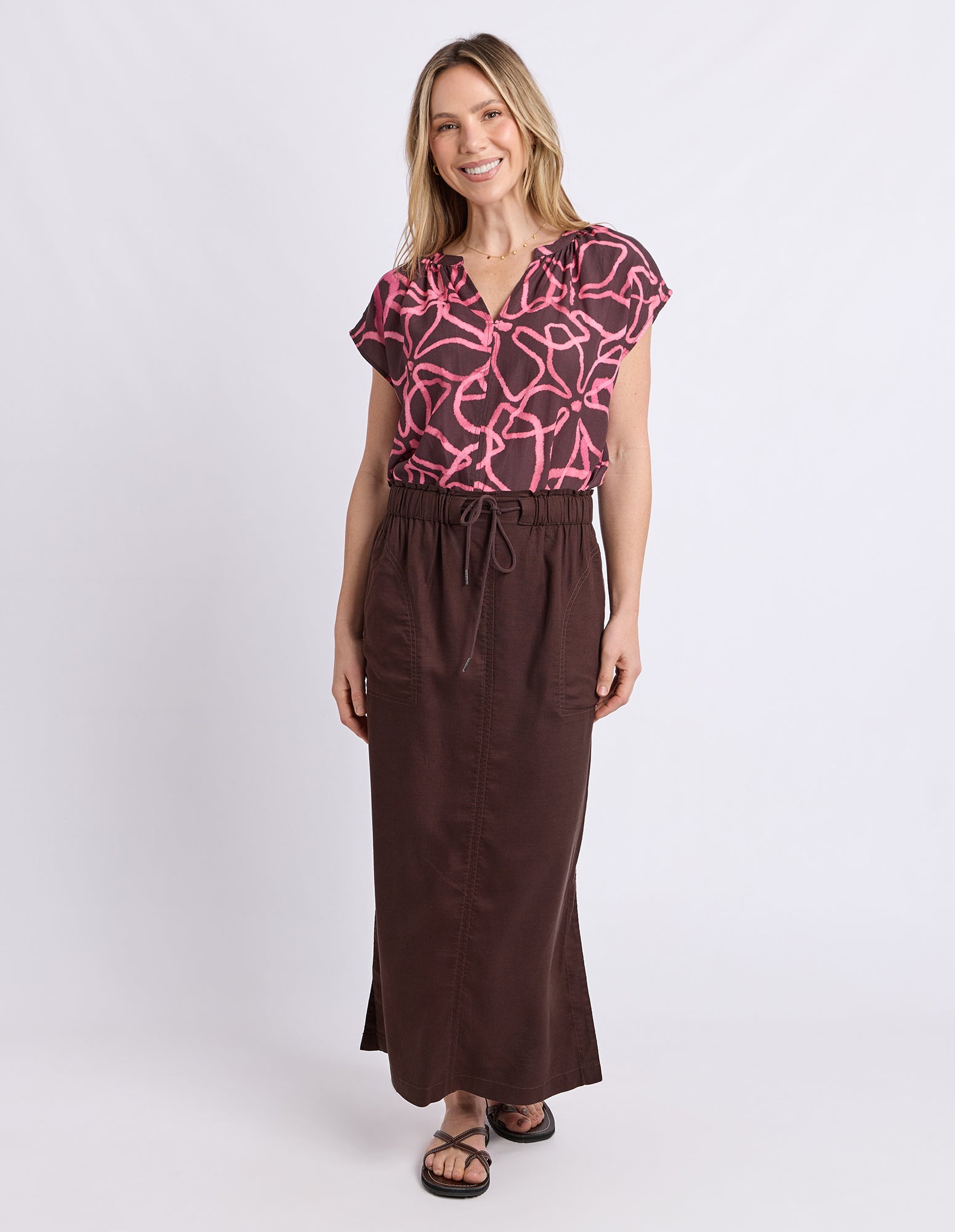 Elm Lifestyle II MILA Utility Skirt - choc