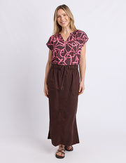 Elm Lifestyle II MILA Utility Skirt - choc