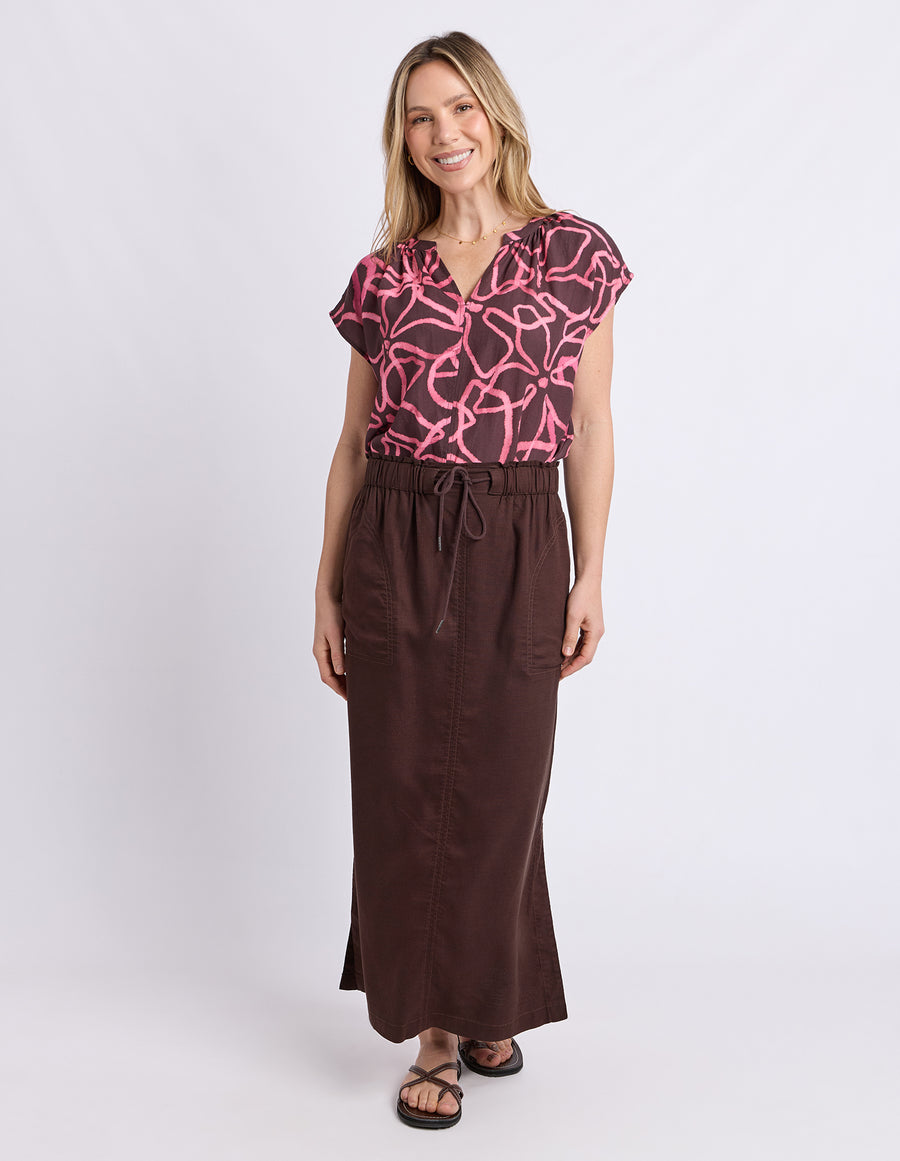 Elm Lifestyle II MILA Utility Skirt - choc