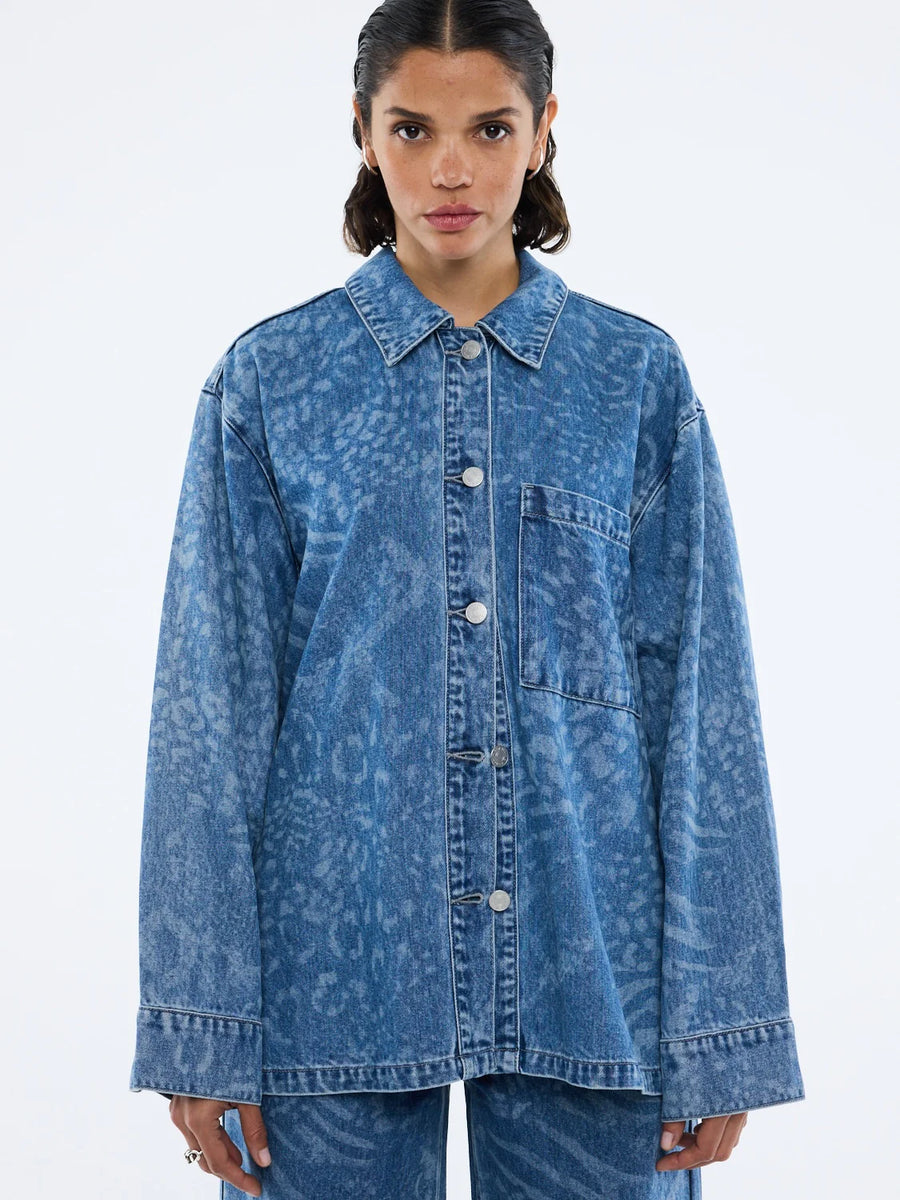 ENA Pelly II LISA Denim Shirt - Animal Blue