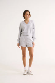 PRIMI II CHARLOTTE V NECK JUMPER - Grey