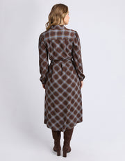 FOXWOOD II EDISON CHECK DRESS - Chocolate