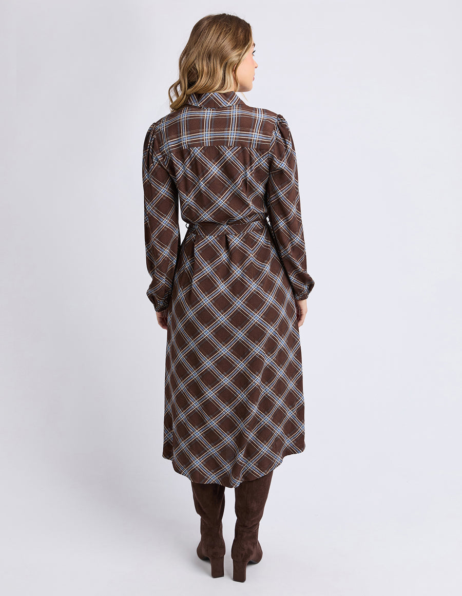 FOXWOOD II EDISON CHECK DRESS - Chocolate