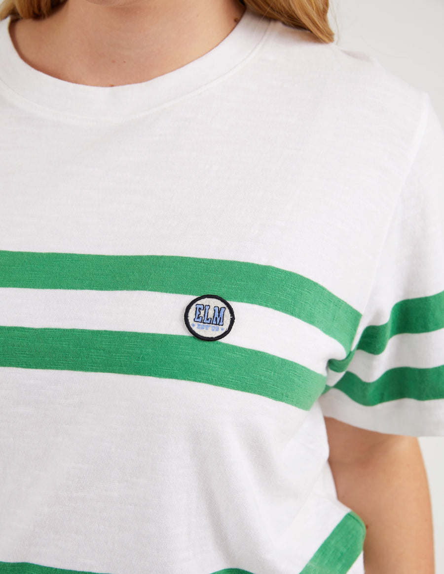 Elm Lifestyle II ALLEGRA Short Sleeve Tee - White/Green