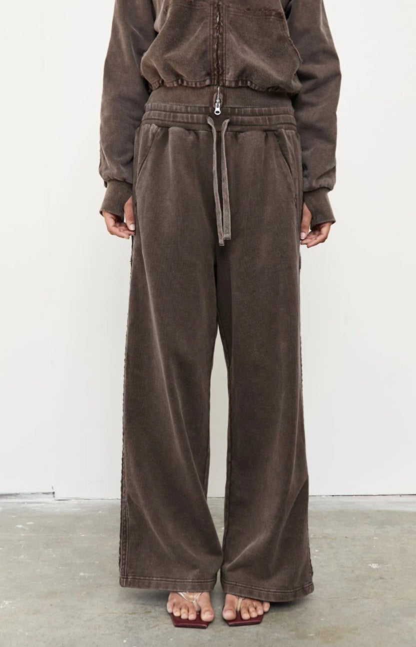 Pinky & Kamal II ACID WASH TRACK PANT - Soil