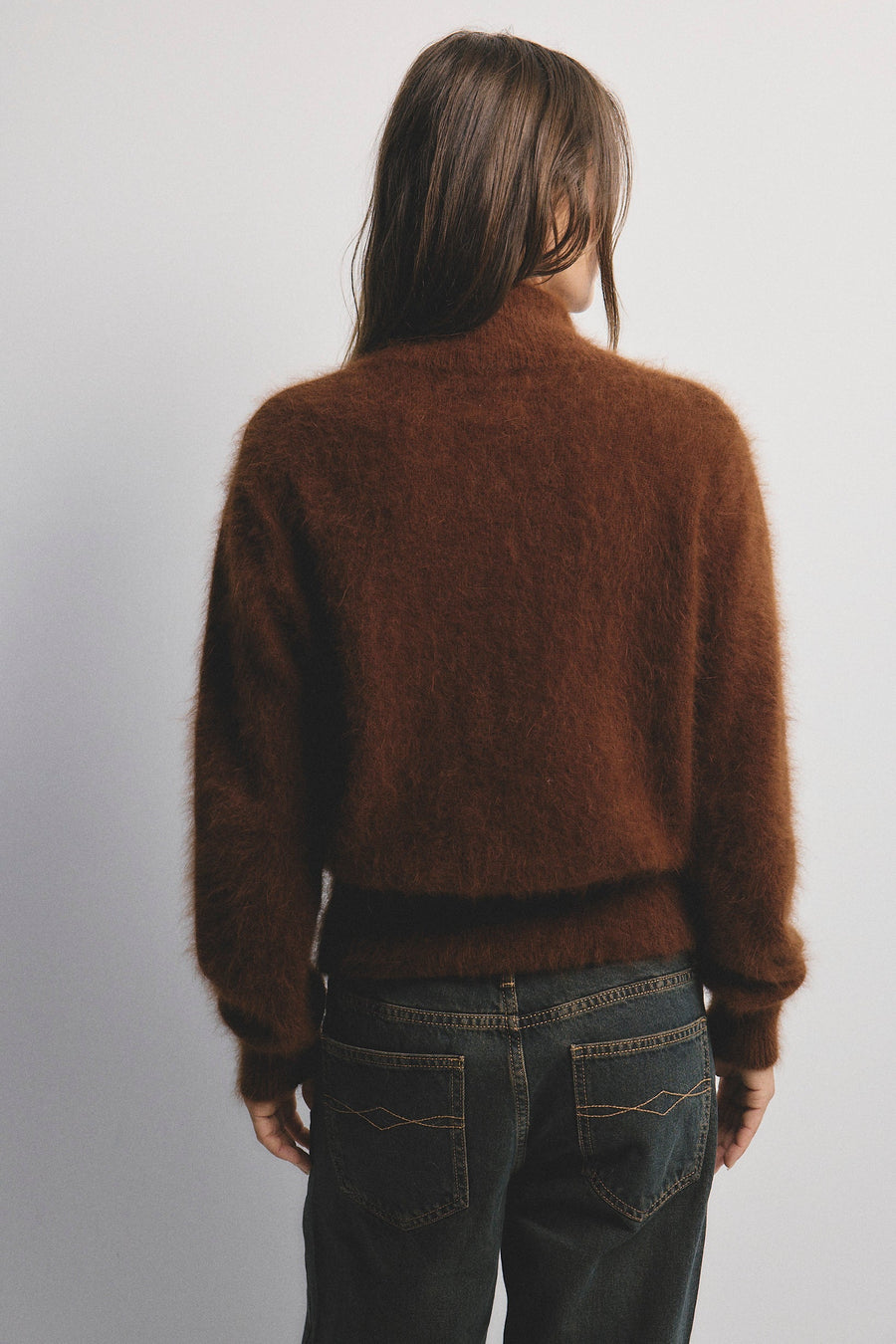 World Of Nomads II FELIX Zip Up Cashmere Bomber - Chocolate