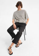 Archie Stripe Tee - Blk/Cream