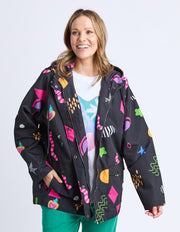 Elm II LICORICE GALAXY RAIN COAT - blue119.95
