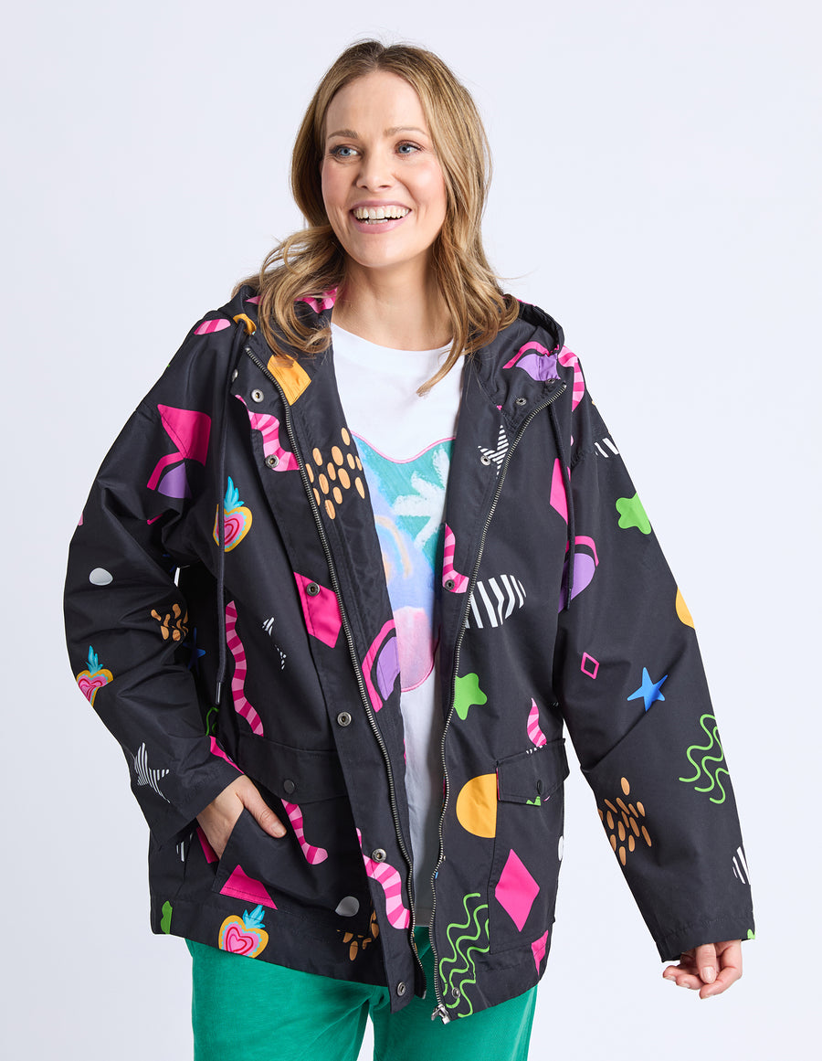 Elm II LICORICE GALAXY RAIN COAT - blue119.95