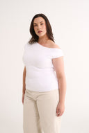 Valentina Off Shoulder Top - White