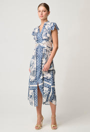 Oncewas II AMOYA Maxi Dress - Ink Flè print