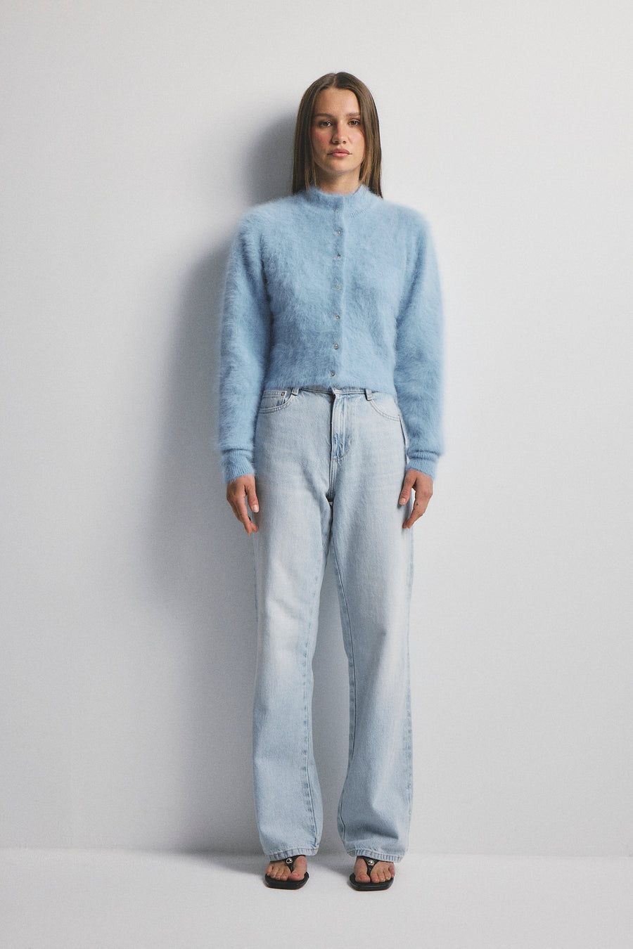 World Of Nomads II BELLA Cashmere Cardigan - Sky