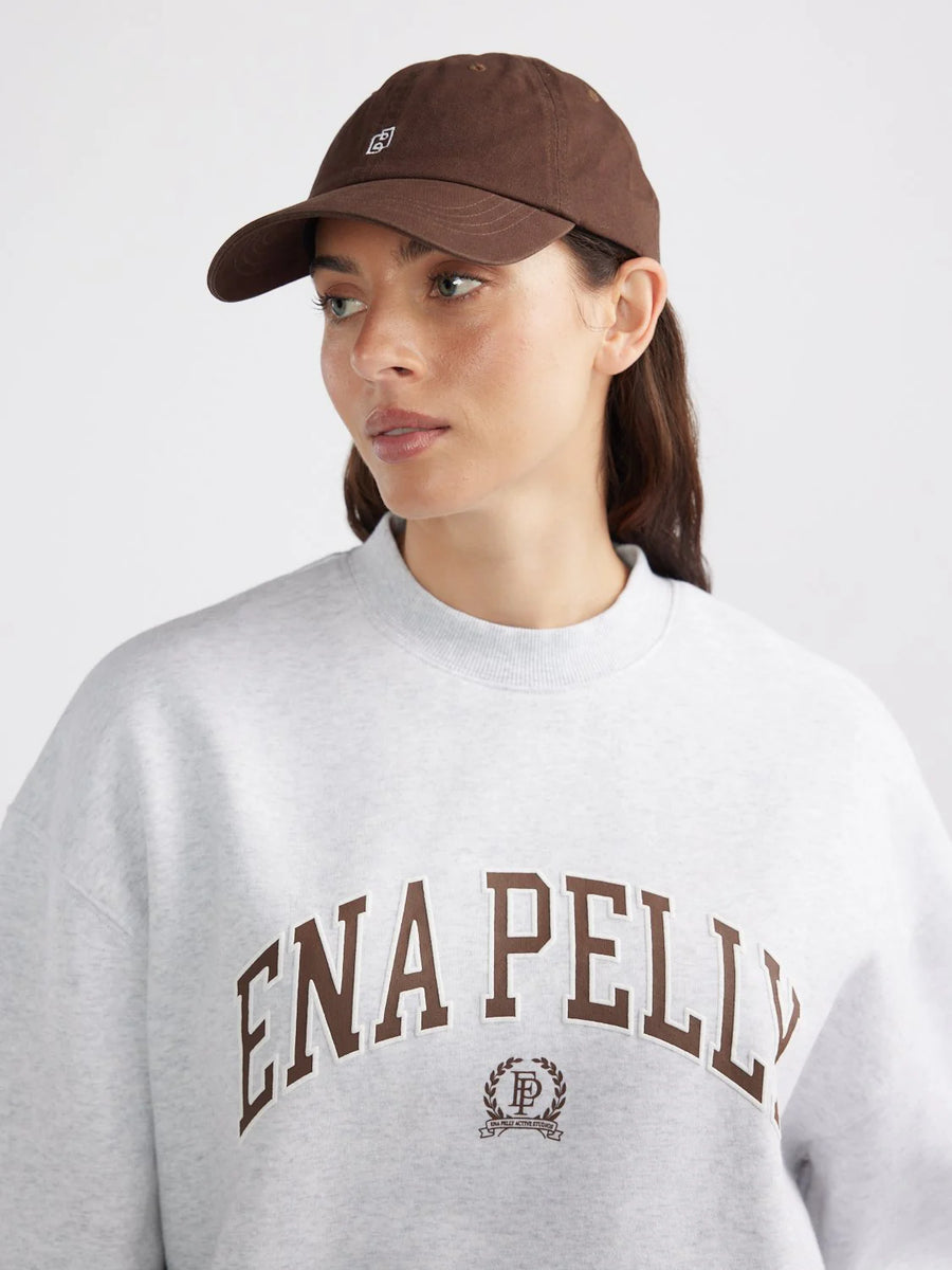 ENA Pelly II CLASSIC Collegiate Sweatshirt - White marle