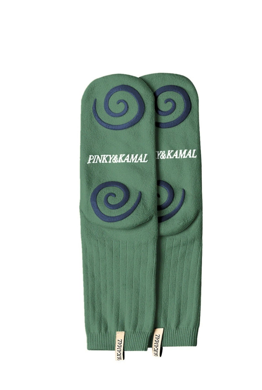 Pinky & Kamal II PLIATES SOCK - Deep Ocean,Sea Green,Lemon Cream,Pebble Grey