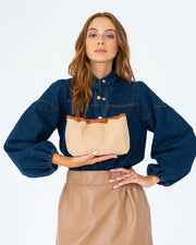 Elms & King II MONTY Crossbody bag - Tan Weave