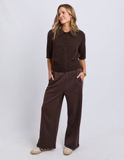 FOXWOOD II FERNIE BUTTON KNIT - coffee bean