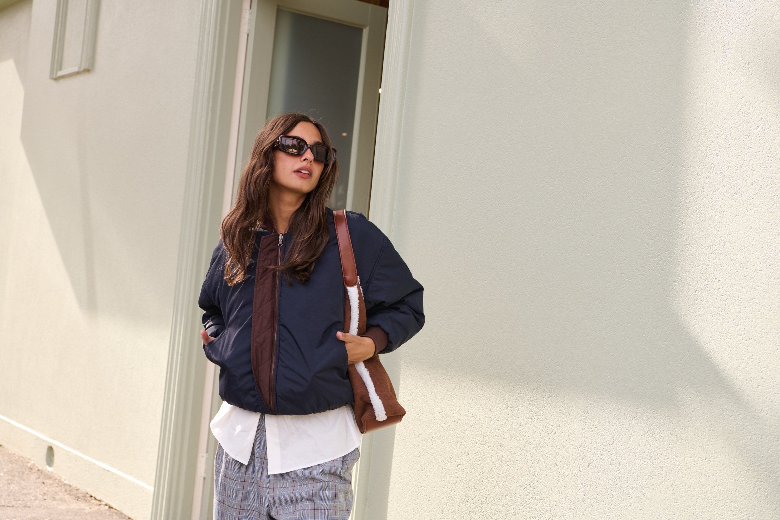 Barry Made II SAVANNAH Reversible Bomber - Navy/Choc
